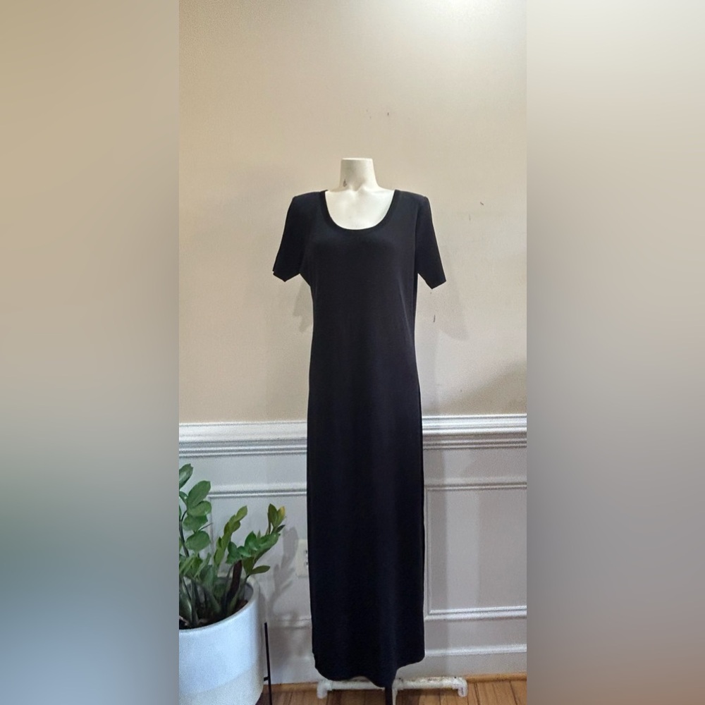 Misook Elegant Black Maxi Dress - Picture 1 of 5